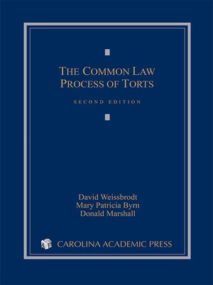 cover image of The Common Law Process of Torts